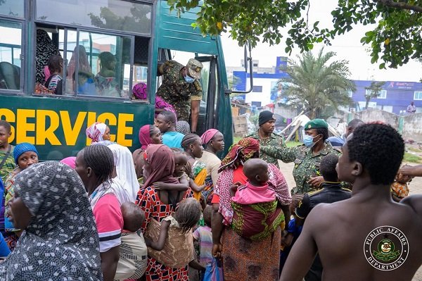 Some of the children rescued during the operation