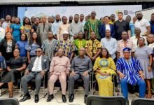 Professor Agyei (seated middle) with Alhaji Mogtari (seated third from right) and other stakeholders after the meeting