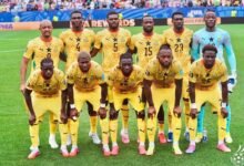 A line-up of the Black Stars