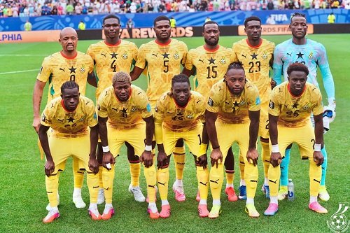 A line-up of the Black Stars