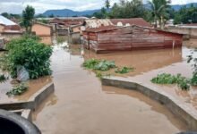 The flooded Hohoe Zongo community
