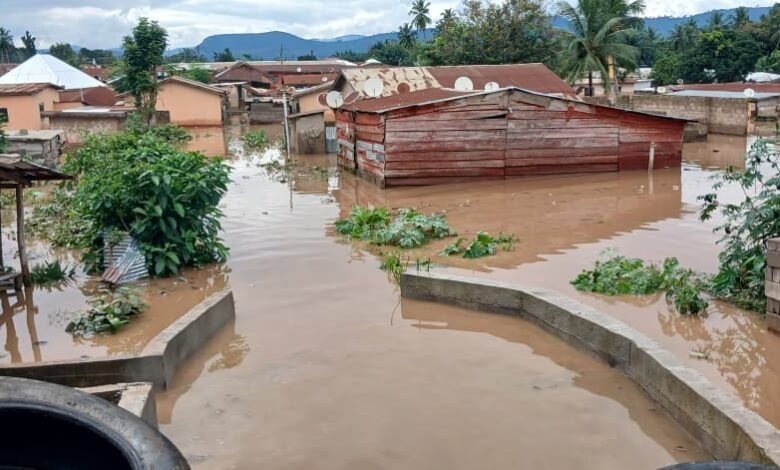The flooded Hohoe Zongo community