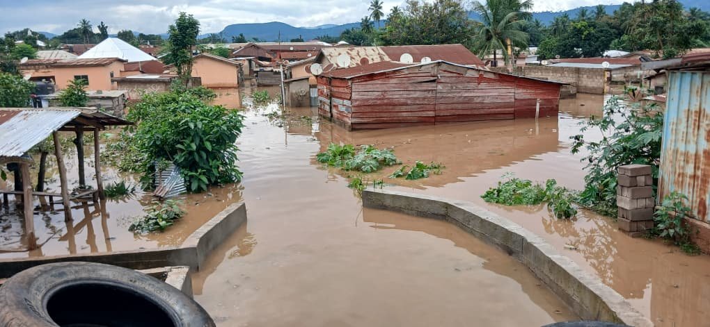 The flooded Hohoe Zongo community