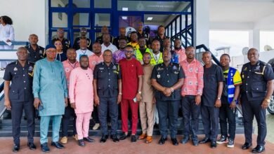 Mr Yohuno (fourth from left) with some members of POMAB and other stakeholders after the engagement