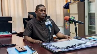 Dr Okyere addressing the media