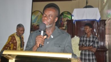 Mr Anyetei (inset) addressing stakeholders at the meeting Photo Victor A. Buxton
