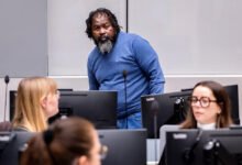 Mahamat Said Abdel Kani attends a ruling in his case at the ICC