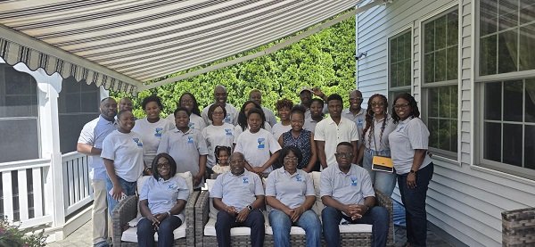 Mr Hometorwu (seated second from left) with members of the association
