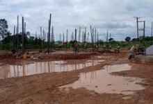 Ongoing construction of the new College of Education at Kenyasi