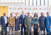 -Mr Tanoh (fourth from right) with other dignitaries after the programme