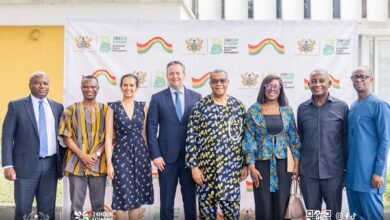 -Mr Tanoh (fourth from right) with other dignitaries after the programme