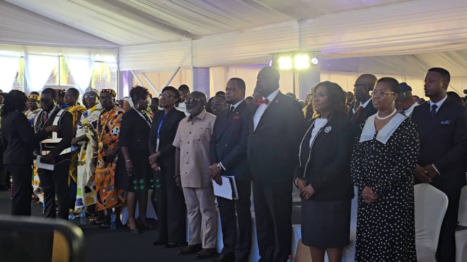 Justice Anthony Forson Jnr (third from right) with Dr Srem-Sai (fourth from right), Mrs Ghartey (second from right) and other dignitaries