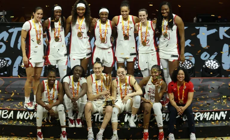 Team USA pose with their trophy