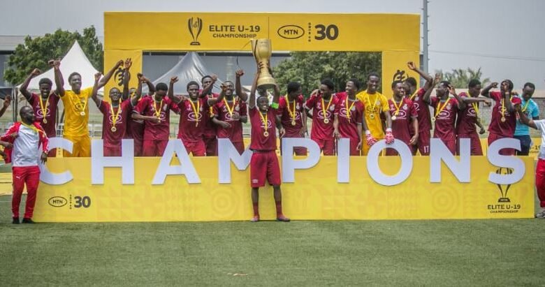 The Ashanti regional team celebrating with the trophy