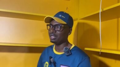 The Mobile Money Channel Development Manager, David Nana Addai, speaking with journalists