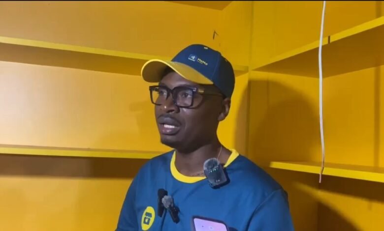 The Mobile Money Channel Development Manager, David Nana Addai, speaking with journalists
