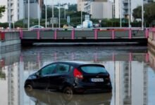 The downpour caused flooding across Valencia and Catalonia