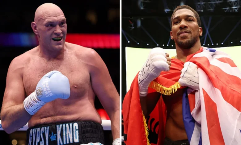 Tyson Fury (left) and Anthony Joshua