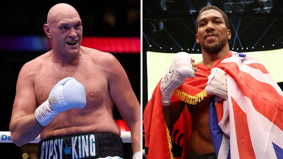 Tyson Fury (left) and Anthony Joshua