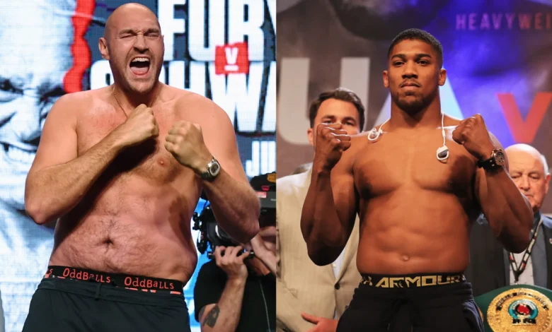 Tyson Fury with Anthony Joshua