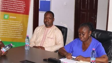 Ms Janet Sarney-Kumah (right) addressing the press conference