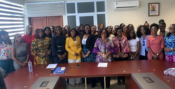 Women’s representation ----Dr Binka (sixth from right front row) and other participants at the programme