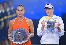 Elena Rybakina (right) defeated Aryna Sabalenka in two different Grand Slam finals this year, including Saturday's US Open championship
