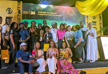 • Mr Ishmael Yamson (arrowed) with winners and officials after the presentation ceremony