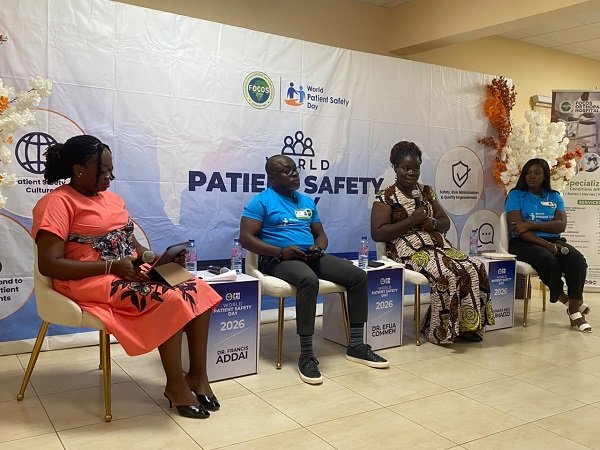 Dr Addai (second from left) speaking at the programme