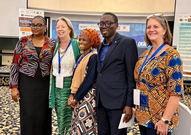 Dr Hayford (second from left) with other researchers after the ceremony