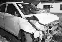 The vehicle involved in the accident