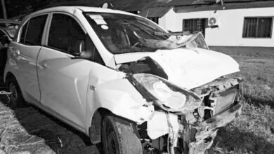 The vehicle involved in the accident