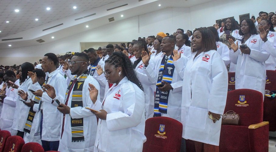 The newly qualified AHPC members during the induction ceremony