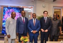 Mr Landscoft (second from right) with Mr Adjei (middle) and other dignitaries at the programme