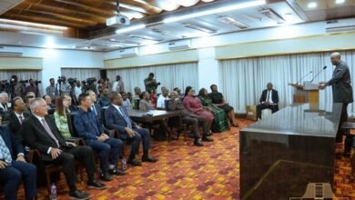 President Mahama addressing the delegation at the meeting.