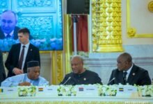 President Mahama (middle) with other Heads of State at the summit