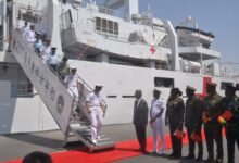Dignitaries at the Tema port to welcome the vessel Photo Victor A. Buxton