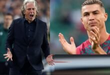 Coach Jorge Jesus.(left), • Cristiano Ronaldo(left)