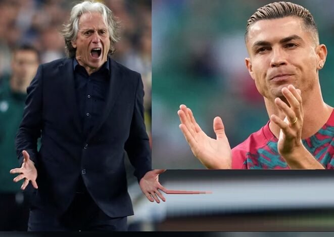 Coach Jorge Jesus.(left), • Cristiano Ronaldo(left)
