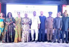 Ms Abla Dzifa Gomashie (sixth from left) with other dignitaries during the launch