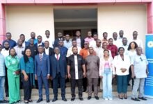 Dr Otabil (fifth from left front row) with the participants in the training.