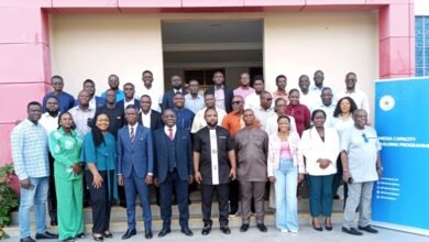 Dr Otabil (fifth from left front row) with the participants in the training.
