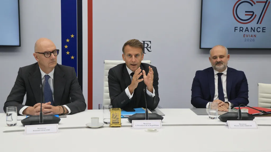 Emmanuel Macron chaired a meeting of G7 leaders to agree the release of fuel reserves