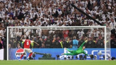 Gabriel missed a penaty for Arsenal in the Champions League final