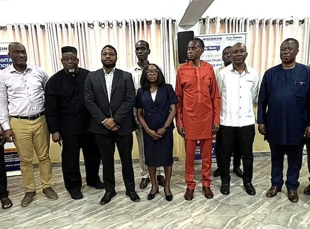Prof. Godfred A. Bokpin (second from right) together with other dignitaries after programme