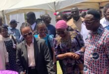 Dr Agyeman-Rawlings (left) and other dignitaries at the programme