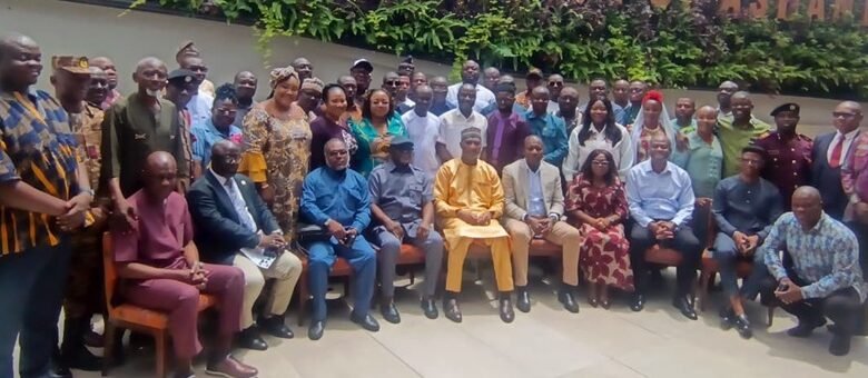 Alhaji Muntaka Mubarak (seated middle) with participants after the workshop