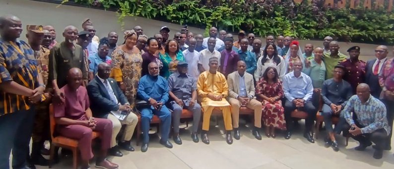 Alhaji Muntaka Mubarak (seated middle) with participants after the workshop
