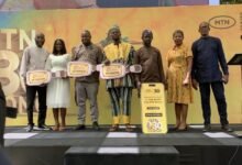 Ms Antwi (second right) with some of the award winners