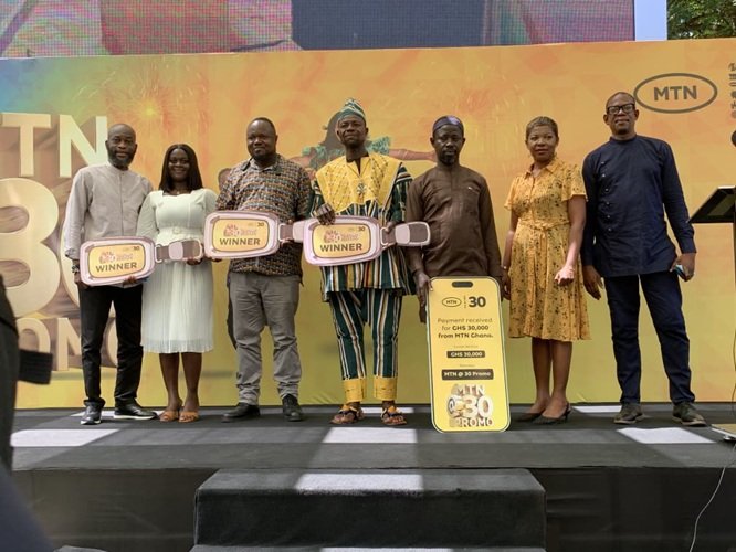 Ms Antwi (second right) with some of the award winners